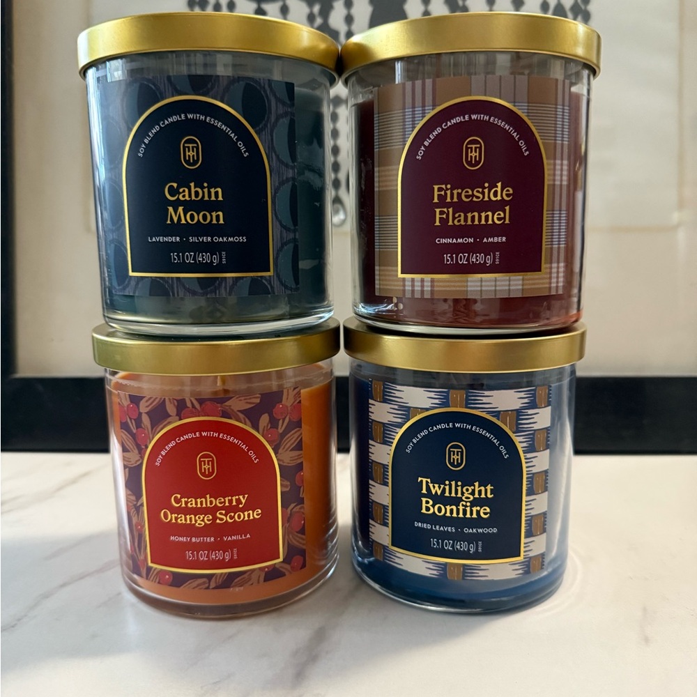 Set of 4 Threshold scented candles